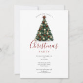 Elegante Kerstboom Vakantie Feest Kaart (Voorkant)