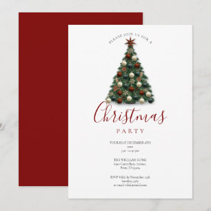 Elegante Kerstboom Vakantie Feest Kaart