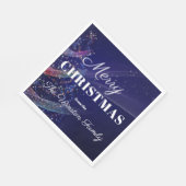 Elegante kerstboom vakantie feest vrolijk kerstfee servet (Hoek)