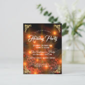 Elegante kerstboom vakantie partij uitnodiging (Staand voorkant)