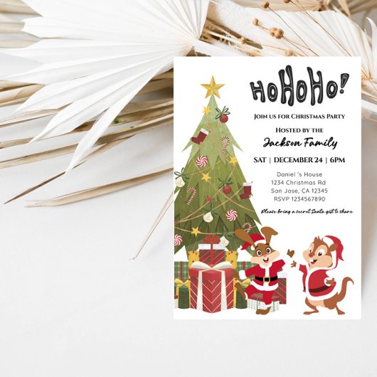 Elegante Kerstboom Vakantiefeest Kaart
