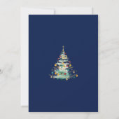 Elegante Kerstboom Vakantiefeest Uitnodiging (Achterkant)