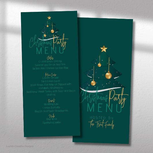 Elegante Kerstboom van Smaragd Menu