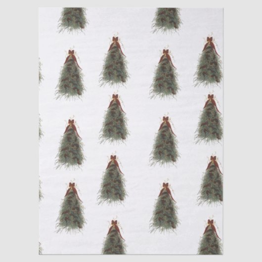 Elegante kerstboom vloeipapier tissuepapier (Voorkant)