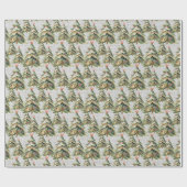 Elegante Kerstboom Water Kleur Cadeaupapier (Vlak)