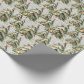 Elegante Kerstboom Water Kleur Cadeaupapier (Hoek)