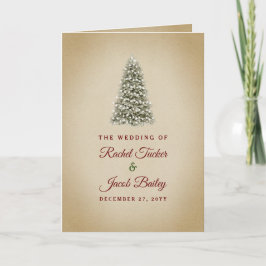 Elegante Kerstboom Winter Bruiloft