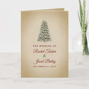 Elegante Kerstboom Winter Bruiloft