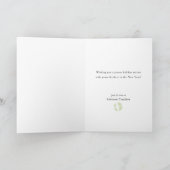 Elegante Kerstboom Witte Zakelijke Vakantie Kaart (Binnen)