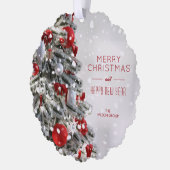Elegante kerstboom zakelijke vakantie ornament kaart (Links)
