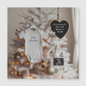 Elegante kerstboom zwangerschapsaankondiging (Voorkant)