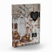 Elegante kerstboom zwangerschapsaankondiging fotoblokken (Links)