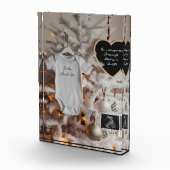 Elegante kerstboom zwangerschapsaankondiging fotoblokken (Rechts)