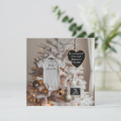 Elegante kerstboom zwangerschapsaankondiging kaart (Staand voorkant)