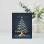 Elegante kerstboomkaars en cadeau Kaart (Staand voorkant)