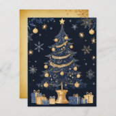 Elegante kerstboomkaars en cadeau Kaart (Voorkant / Achterkant)