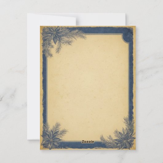 Elegante kerstboomkaars en cadeau Kaart (Achterkant)