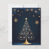 Elegante kerstboomkaars en cadeau Kaart (Voorkant)