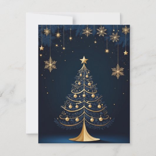 Elegante kerstboomkaars en cadeau Kaart (Voorkant)