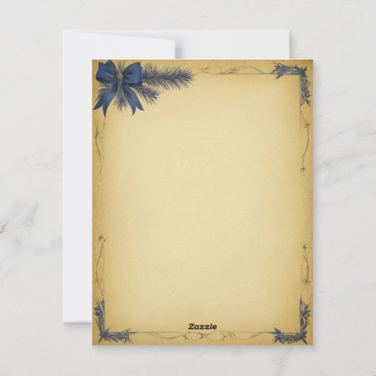 Elegante kerstboomkaars en cadeau Kaart (Achterkant)