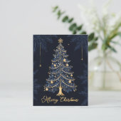 Elegante kerstboomkaars en cadeau Kaart (Staand voorkant)