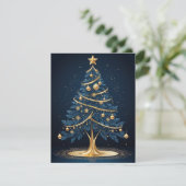 Elegante kerstboomkaars en cadeau Kaart (Staand voorkant)