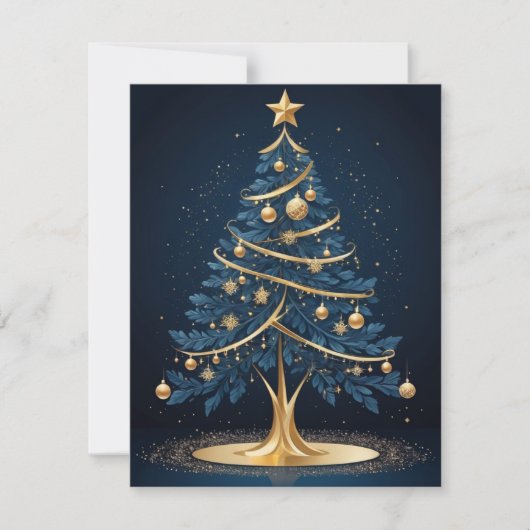 Elegante kerstboomkaars en cadeau Kaart (Voorkant)