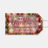 Elegante Kerstboomversiering Sieraden Vakantie Cadeaulabel (Voorkant (Horizontaal))