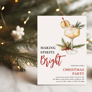 Elegante Kerstborrel met Vrienden en Familie Kaart