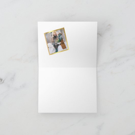 Elegante kerstbruiloft dank je. bedankkaart (Binnen)