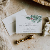 Elegante Kerstbruiloft Details Kaart