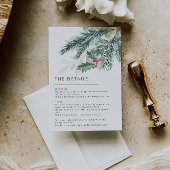 Elegante Kerstbruiloft Details Kaart