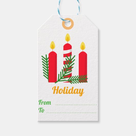 Elegante kerstcadeau Tags Cadeaulabel (Voorkant)