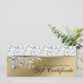 Elegante Kerstcadeaubon Detailhandel Bloemen (Staand voorkant)