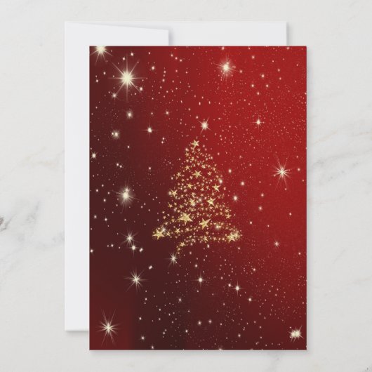 Elegante kerstcadeaus, boog, rood, kerstfeest kaart (Achterkant)