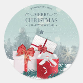 Elegante kerstcadeaus vakantie | Sticker Seal