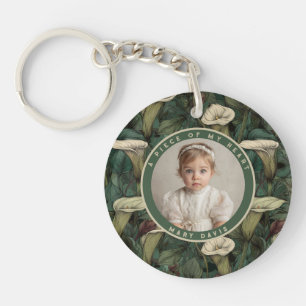 Elegante kerstcadeaus voor hem bloemige Calla leli Sleutelhanger