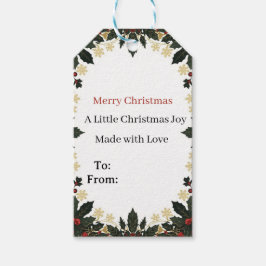 Elegante kerstcadeautag met Aan & Van vakantie Cadeaulabel