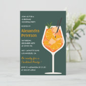 Elegante Kerstcocktail Party Cocktail Modern Kaart (Staand voorkant)