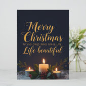 Elegante Kerstcompliment Hand Lettered Kunst (Staand voorkant)