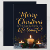 Elegante Kerstcompliment Hand Lettered Kunst (Voorkant / Achterkant)