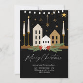 Elegante kerstdecoratie geïllustreerd feest kaart (Voorkant)