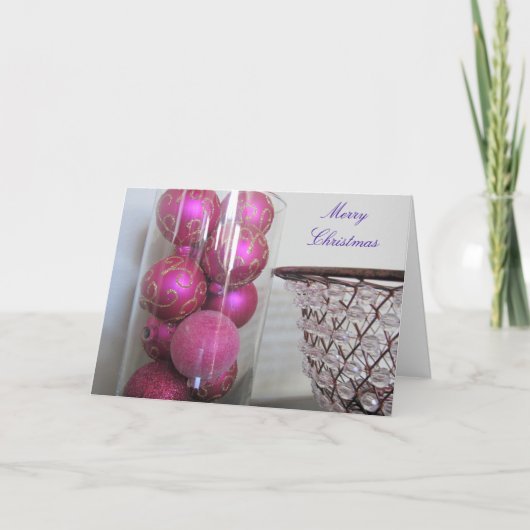 Elegante Kerstdecoraties Feestdagen Kaart (Voorkant)