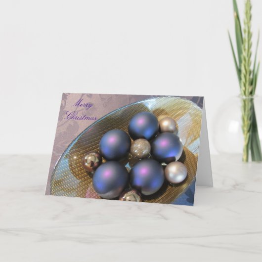 Elegante Kerstdecoraties Feestdagen Kaart (Voorkant)