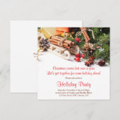 Elegante Kerstdecoraties Vakantie Party Kaart (Voorkant / Achterkant)