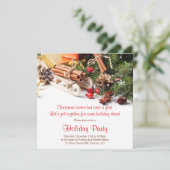 Elegante Kerstdecoraties Vakantie Party Kaart (Staand voorkant)