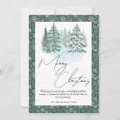 Elegante Kerstdennen Foto Kerstkaart (Voorkant)