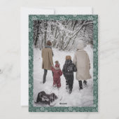 Elegante Kerstdennen Foto Kerstkaart (Achterkant)