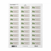 Elegante kerstdennen met glinsterende bokeh etiket (Full Sheet)