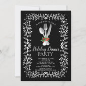 Elegante kerstdiner uitnodiging (Voorkant)